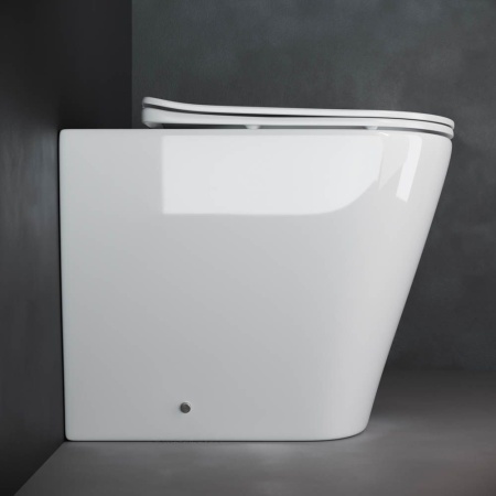 Напольный приставной унитаз Ceramicanova Highlight Rimless, Белый, CN1812