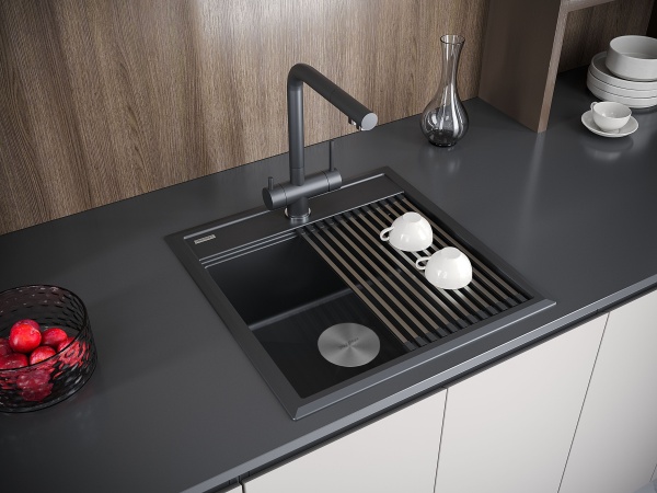Мойка STEPIA 50, IT-GRANIT, PM115051-AN, антрацит, 500х510, Paulmark