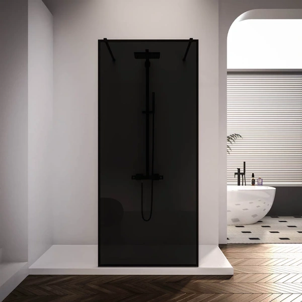 Душевая перегородка Veconi Korato KR-90BB, 1200x2000, черный матовый, черное