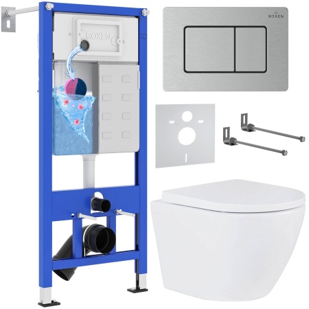 Комплект 6 в 1 RoxenBath StounFix Dual Fresh 968421 (состоит из: 710200, Steel 420280S, 530185-02)