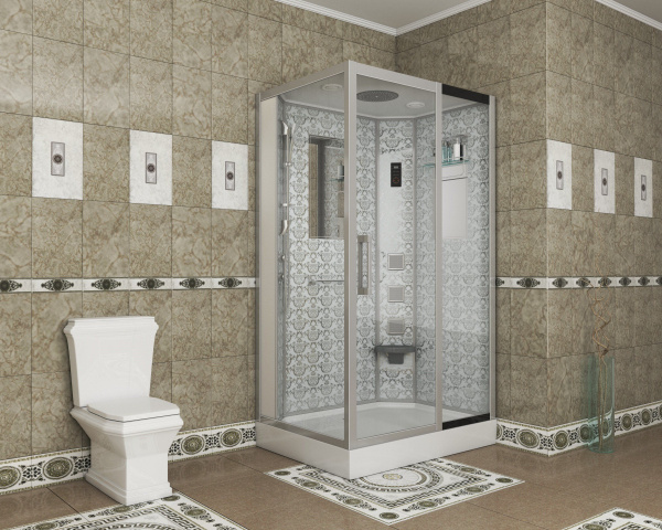 Душевая кабина Niagara Luxe NG-7711WR 90x120х215, низкий поддон, стенки белые