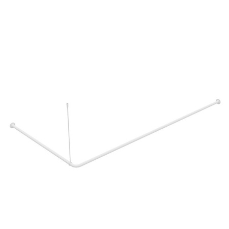 Угловой карниз для ванной комнаты IDDIS белый 040A200I14