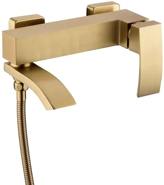 Смеситель для ванны с ручным душем Grocenberg GB8007 Золото матовый