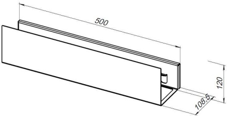 Полка Aquanet Магнум 50x12 белая матовая, с крючками