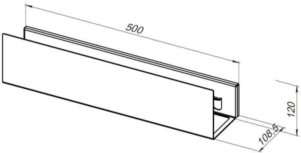 Полка Aquanet Магнум 50x12 белая матовая, с крючками