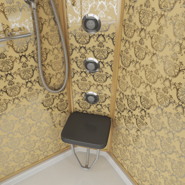 Душевая кабина Niagara Luxe NG-7715G 90x90x215, низкий поддон, стенки золото