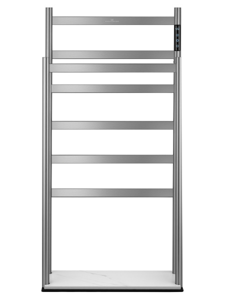 Полотенцесушитель электрический напольный WONZON & WOGHAND, Брашированный никель (WW-A407-BR)