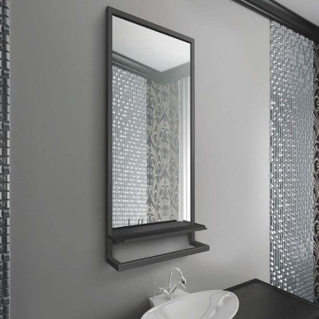Зеркало Silver Mirrors Kvins-light 500x900 ФР-1759 с полочкой, металлический профиль