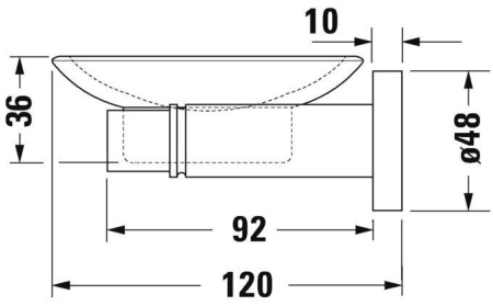 Мыльница Duravit D-Code слева 0099171000