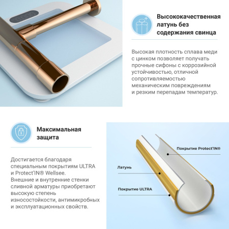 Комплект 3 в 1 Lavinia Boho One 21520732: подвесная фарфоровая раковина для туалета 37 см (отверстие под смеситель слева), металлический сифон, донный клапан