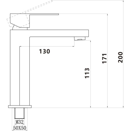 Смеситель для раковины Savol S-SUS1003H, черный