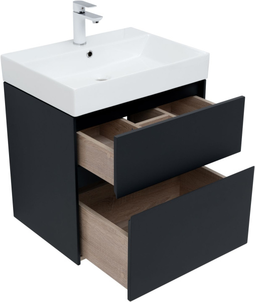 Тумба под раковину Aquanet Бруклин 60 антрацит матовый