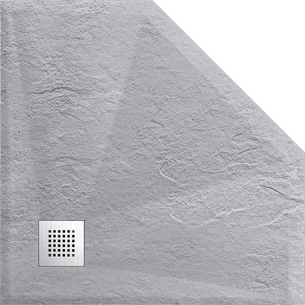 Поддон для душа из искусственного камня Vincea VST-4SP1010G, 1000*1000*25, серый