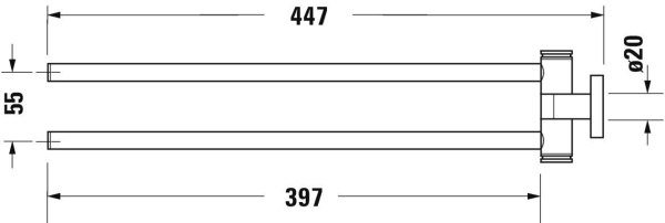 Полотенцедержатель Duravit D-Code 0099221000
