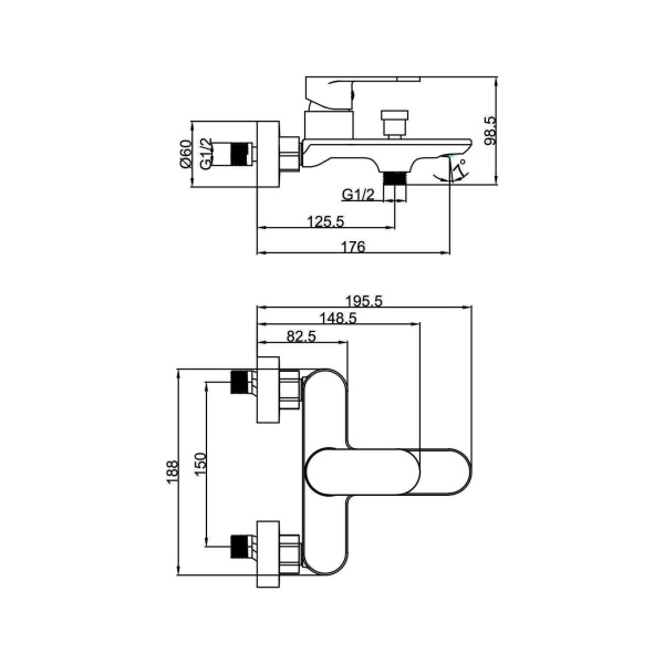Смеситель для ванны FASHUN A3285-35, золото