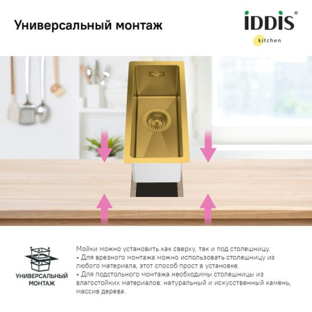 Мойка IDDIS 210х440 Edifice EDI21B0i77