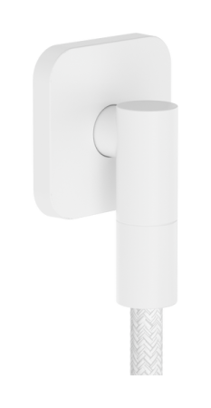 Настенная розетка с обратным клапаном Hansgrohe FixFit Fine Q 28884700. белый матовый 28884700