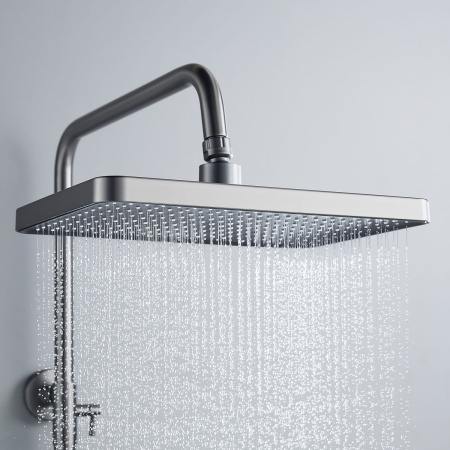 Душевая система Shevanik S4536T, оружейная сталь