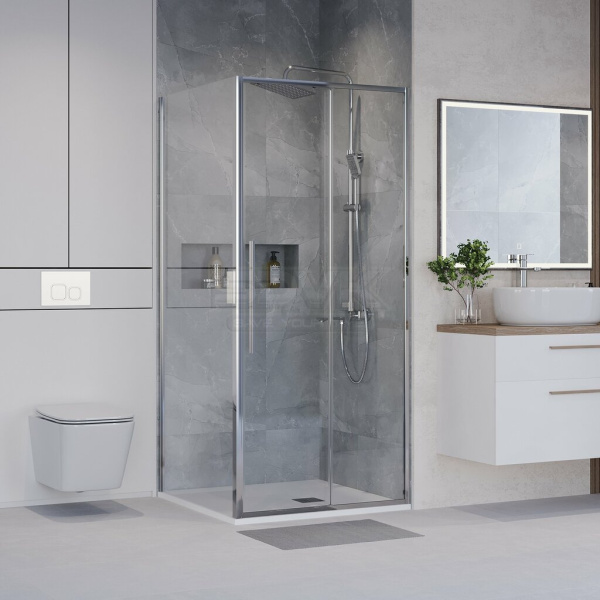 Душевое ограждение Niagara Nova NG-64-9A-A100-34 (90*100*195) прямоугольник, двери раздвижные