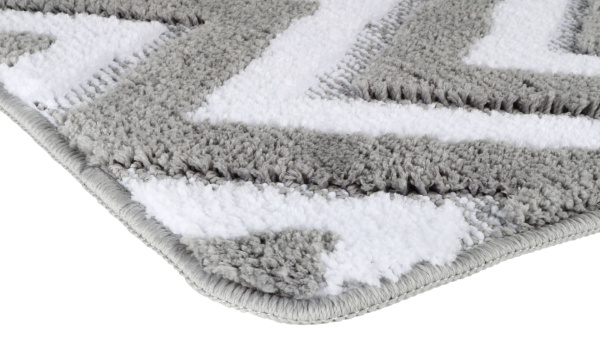 Коврик для ванной Fixsen River 1-ый, FX-5004K, серый, 50х80 см