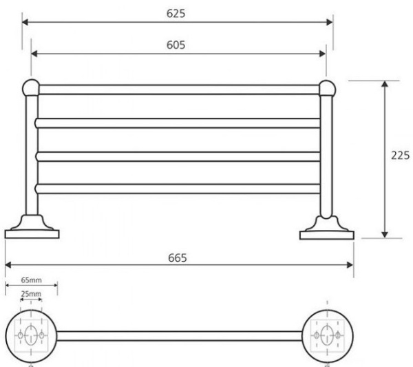 Полочка Bemeta Retro 144202188