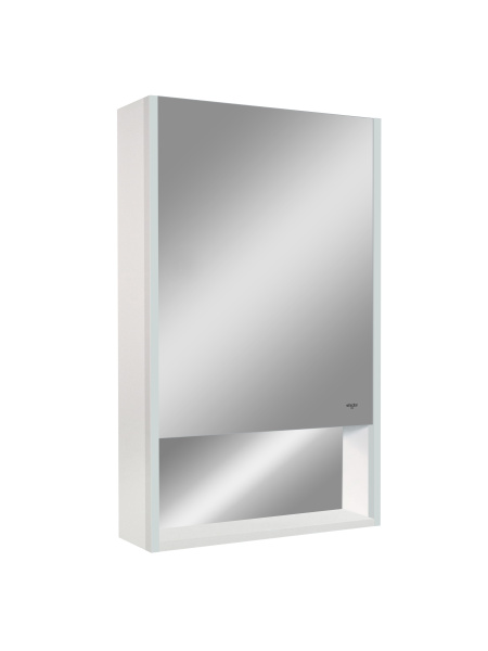 Зеркальный шкаф для ванной 50х80см белый Reflexion Box White с регулируемой LED подсветкой RF2420WH