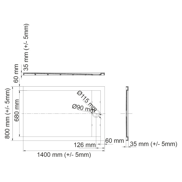 Душевой поддон WasserKRAFT Abens 20T35