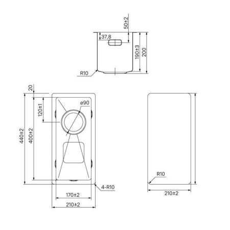 Мойка IDDIS 210х440 Edifice EDI21G0i77