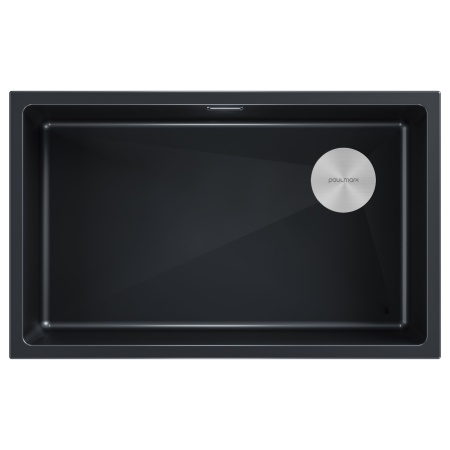 Мойка LUMI 74UNI-SKEW, IT-GRANIT, LU74SK-BLM, черный, 740х440, Paulmark