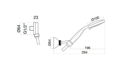Душевой гарнитур Webert AC0489560, черный