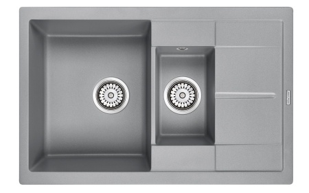 Мойка FLUGEN 60/1,5, IT-GRANIT, PM237850-GRM, серый металлик, 775х495 мм, Paulmark