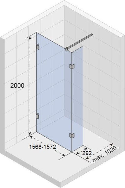 Душевая перегородка Riho SZ Scandic NXT X402 160 GX00792B0