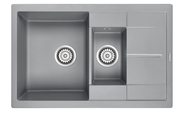 Мойка FLUGEN 60/1,5, IT-GRANIT, PM237850-GRM, серый металлик, 775х495 мм, Paulmark