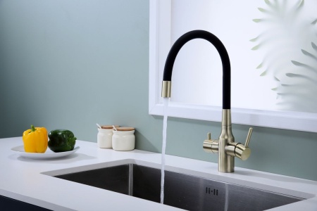 Смеситель для кухни SALIX, бронза, Sa213419-BR, Paulmark