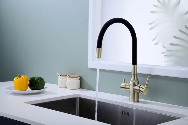 Смеситель для кухни SALIX, бронза, Sa213419-BR, Paulmark