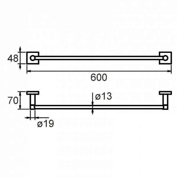 Полотенцесушитель Milardo Amur, сплав металлов AMUSM10M49