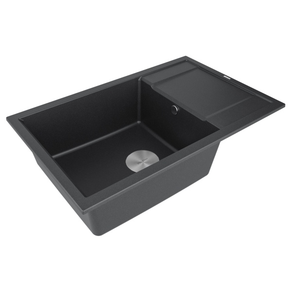 Мойка FLUGEN 60, IT-GRANIT, PM317850-BL, черный гранит, 780х500 мм, Paulmark