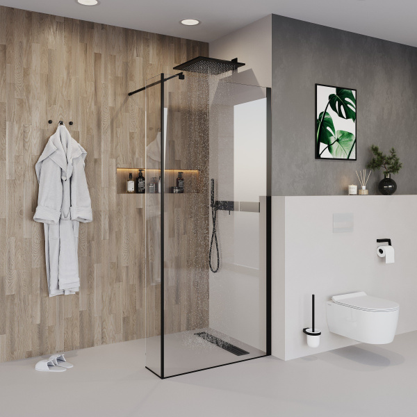 Душевая перегородка Niagara Nova NG-684-12 BLACK 120x195