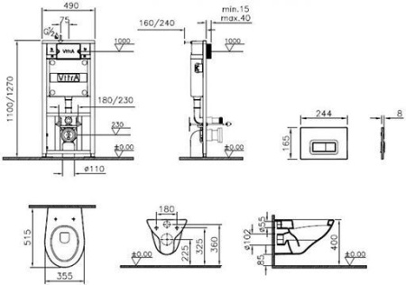 Комплект VitrA Arkitekt 9005B003-7211