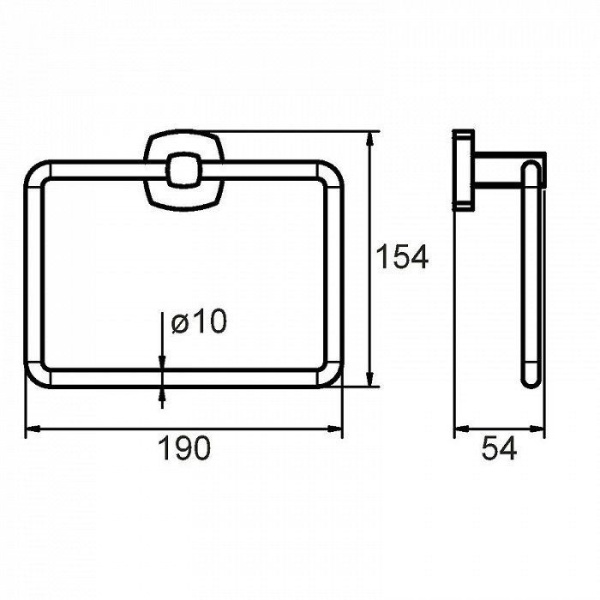 Полотенцедержатель Milardo Volga, сплав металлов VOLSML0M52