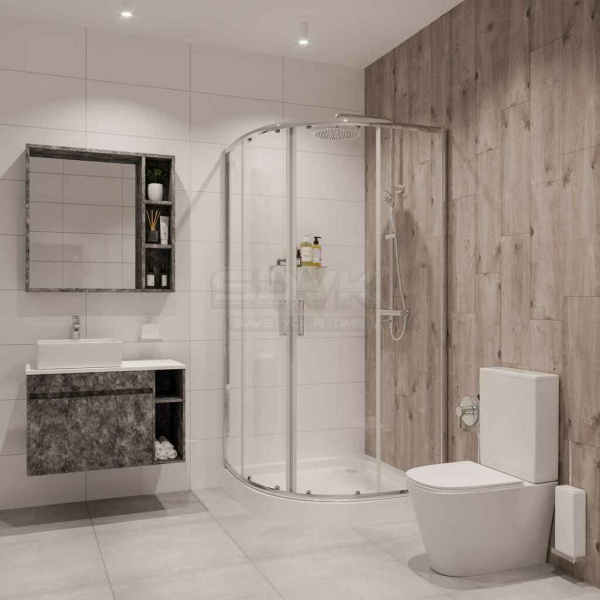 Душевое  ограждение Niagara Nova NG-6686-08 (80*80*195) полукруг, двери раздвижные