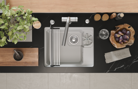 Мойка для кухни Granula Kitchen Space Rinzer 5505RU арктик, 55х45 см, прямоугольная