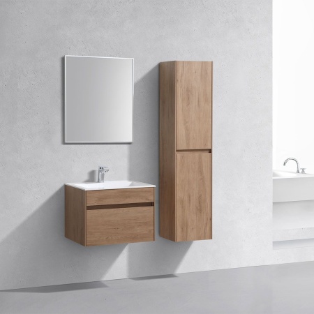 Тумба под раковину Vincea Chiara 600 подвесная, 1 выкатной ящик soft-close, N.Oak