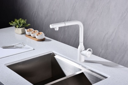 Смеситель для кухни URBAN, белый матовый, Ur213104-WH, Paulmark