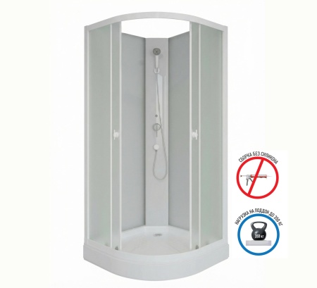 Душевая кабина Niagara Promo P90/13/MT/BK (90х90х200) 3 места