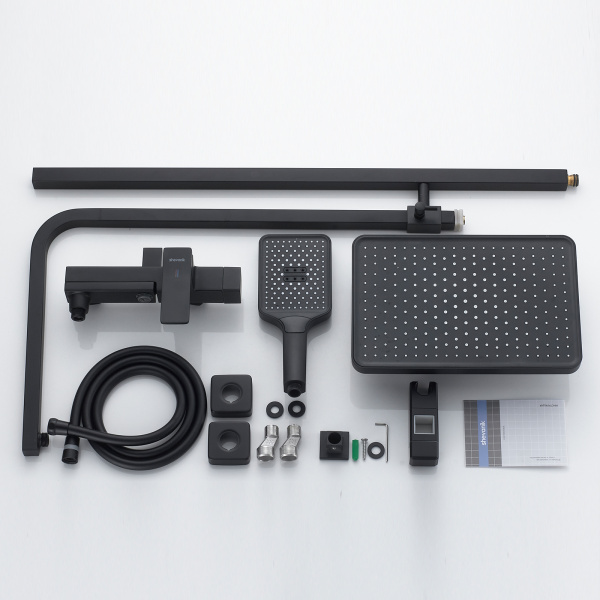 Душевая система Shevanik S4636H, черный