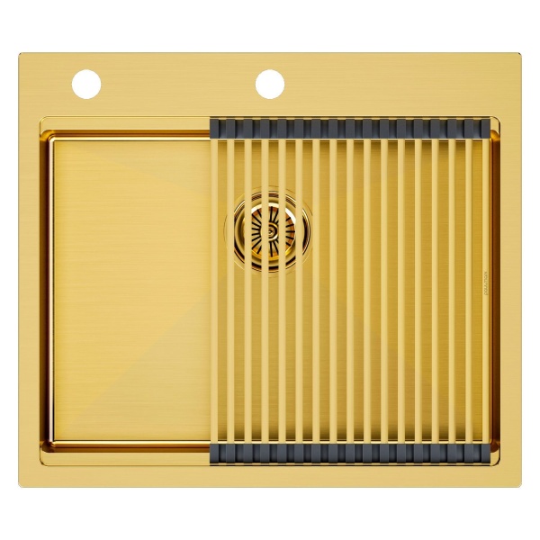 Мойка нерж. сталь KRONER-PRO 59, PM705951-BG, брашированное золото, 590х510мм, Paulmark