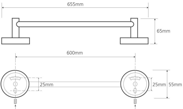 Держатель для полотенец Bemeta Omega 104104042 (65 см)