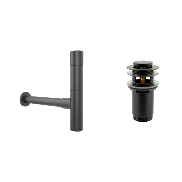 Комплект 3 в 1 Lavinia Boho Bathroom Sink 21520459: врезная фарфоровая раковина 60 см, металлический сифон, донный клапан