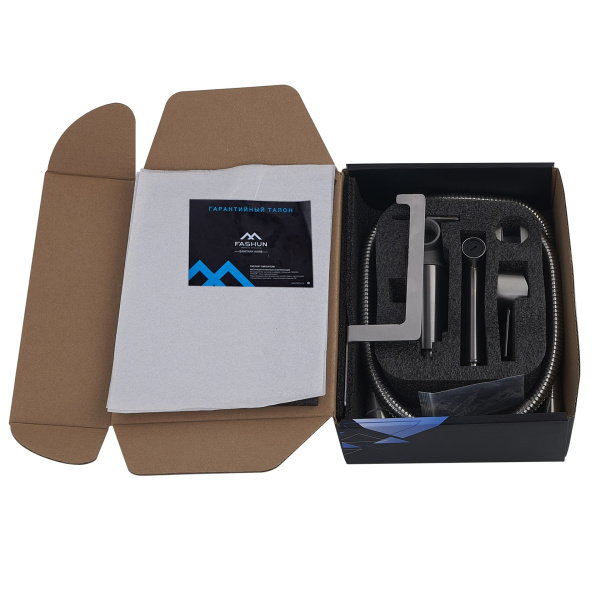 Гигиенический душ со смесителем и держателем туалетной бумаги FASHUN A57703, сатин